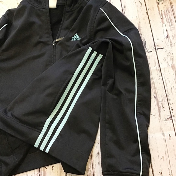 Women’s medium adidas jacket black and aqua - Picture 5 of 5
